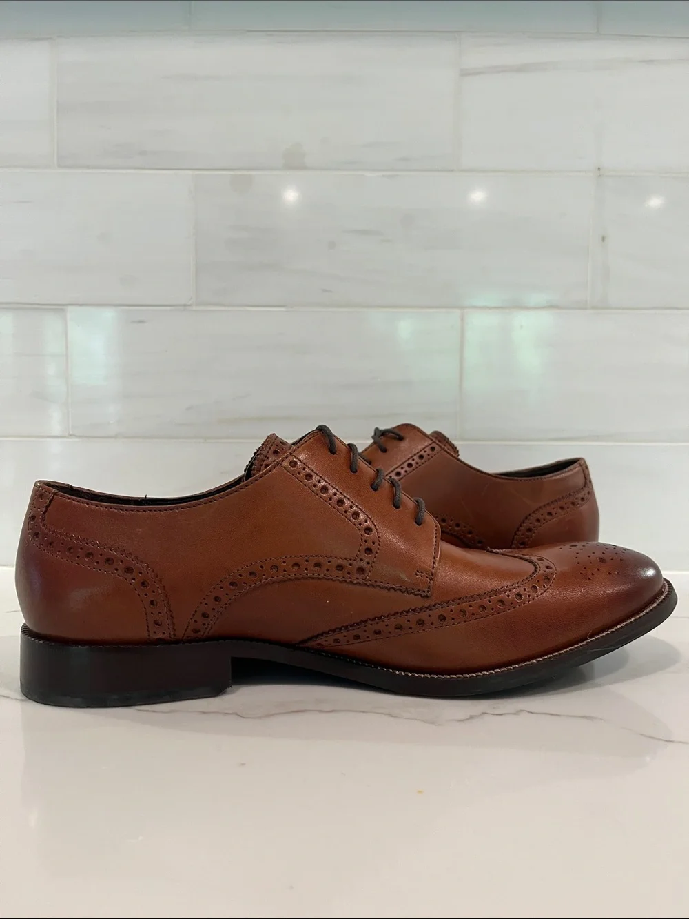Cole Haan NEW Bedford Leather Wingtip Oxford in British Tan Java size 11